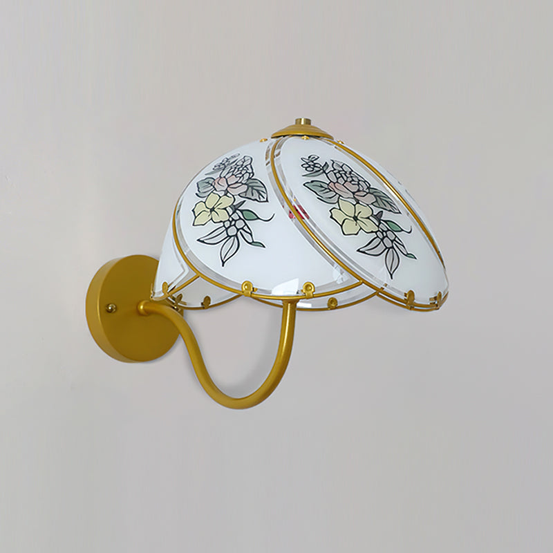CARLETON FLORAL MURANO GLASS WALL SCONCE