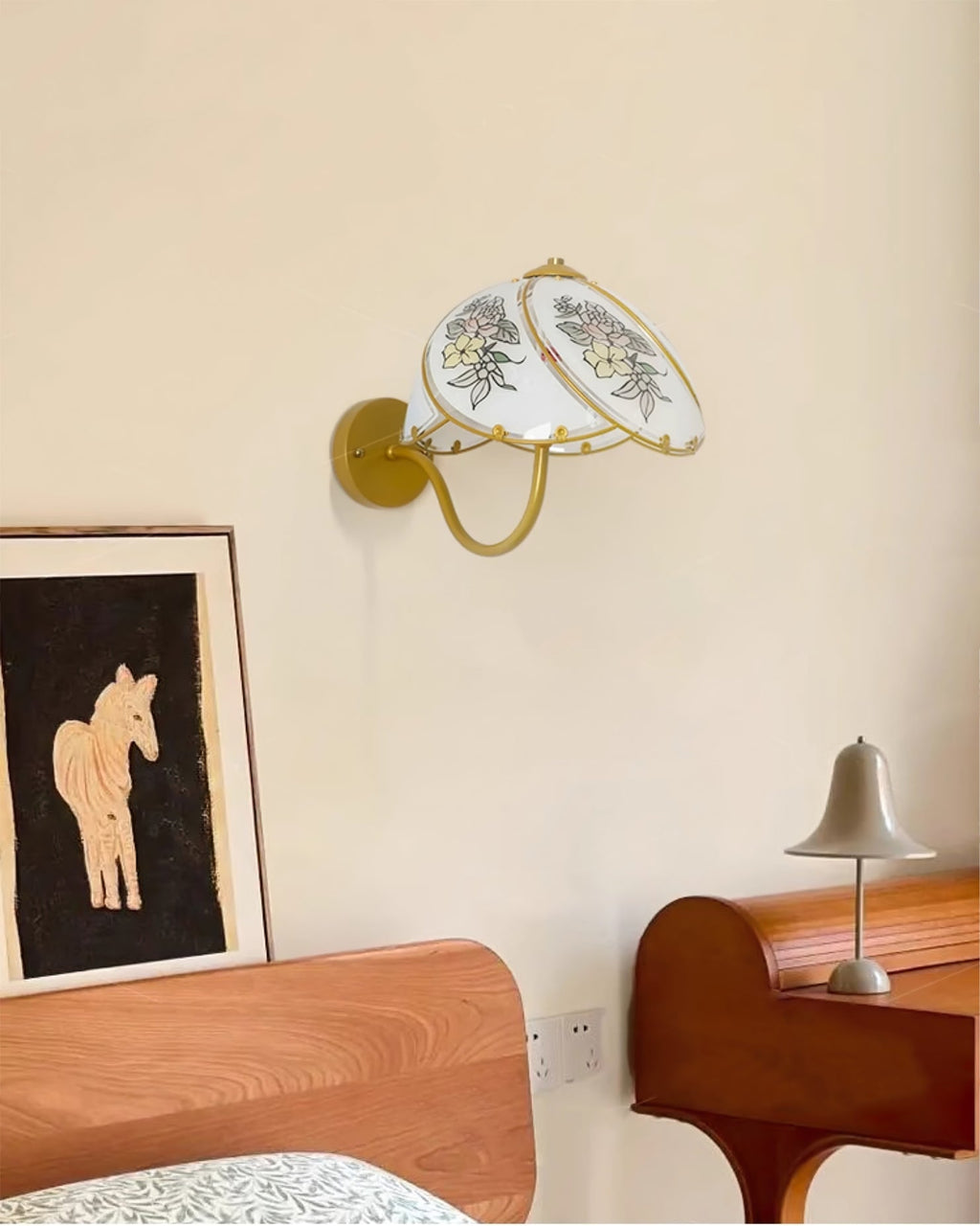 CARLETON FLORAL MURANO GLASS WALL SCONCE