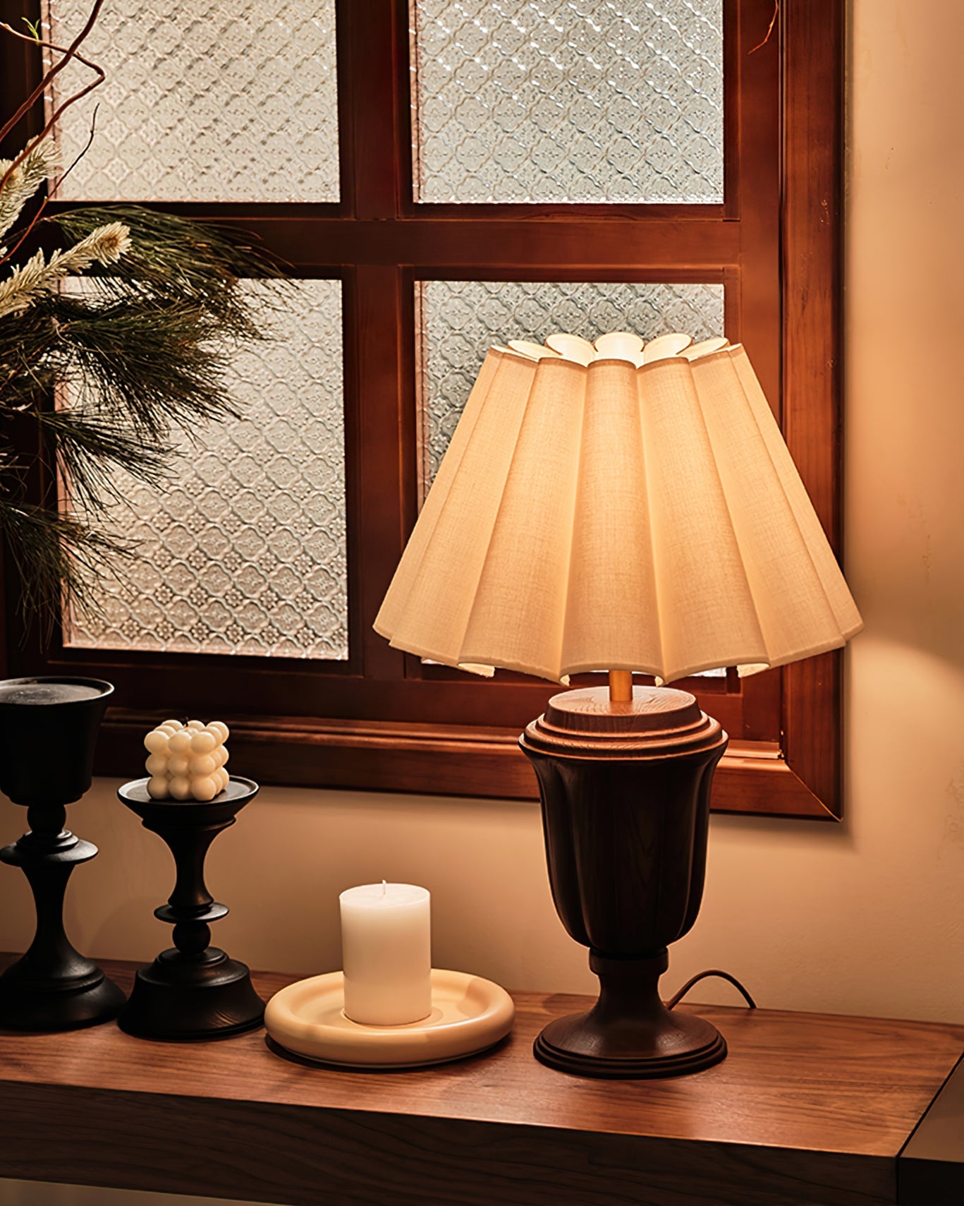 Langley Crest Illuminating Column Lamp