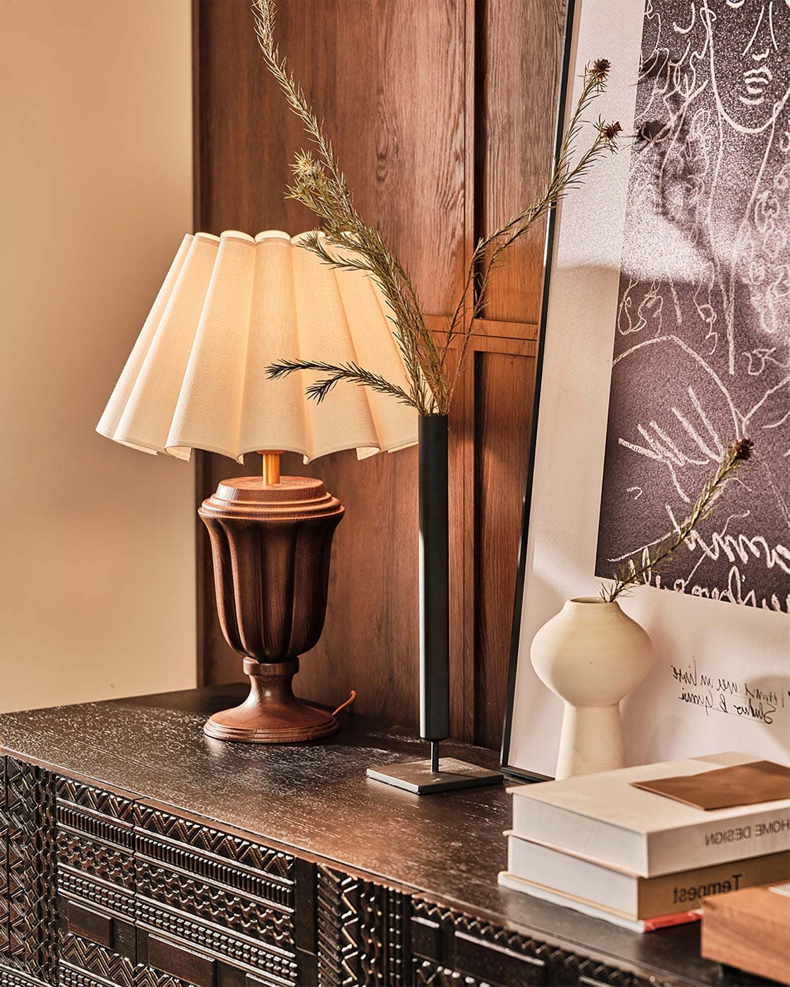 Langley Crest Illuminating Column Lamp