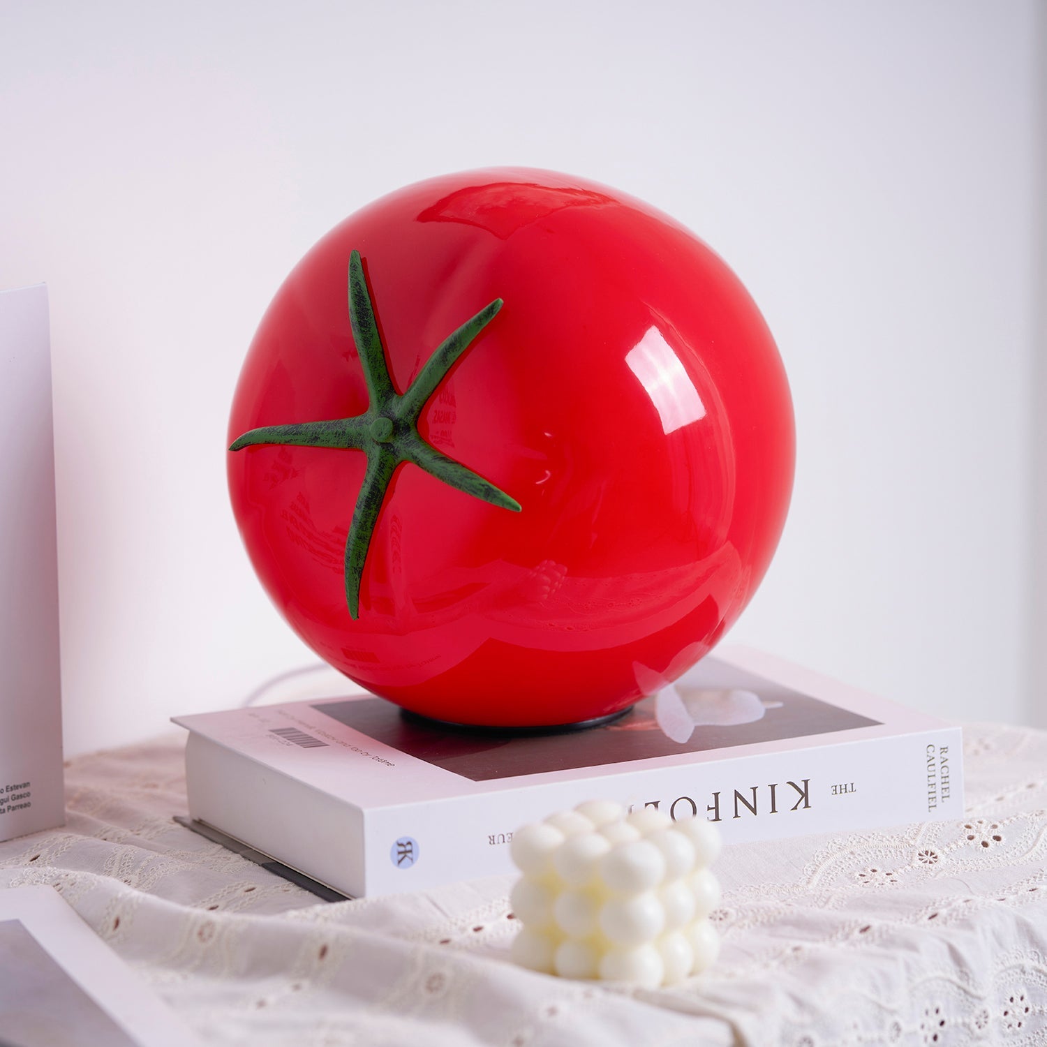 RAVENSCROFT TOMATO-RED GLASS LANTERN