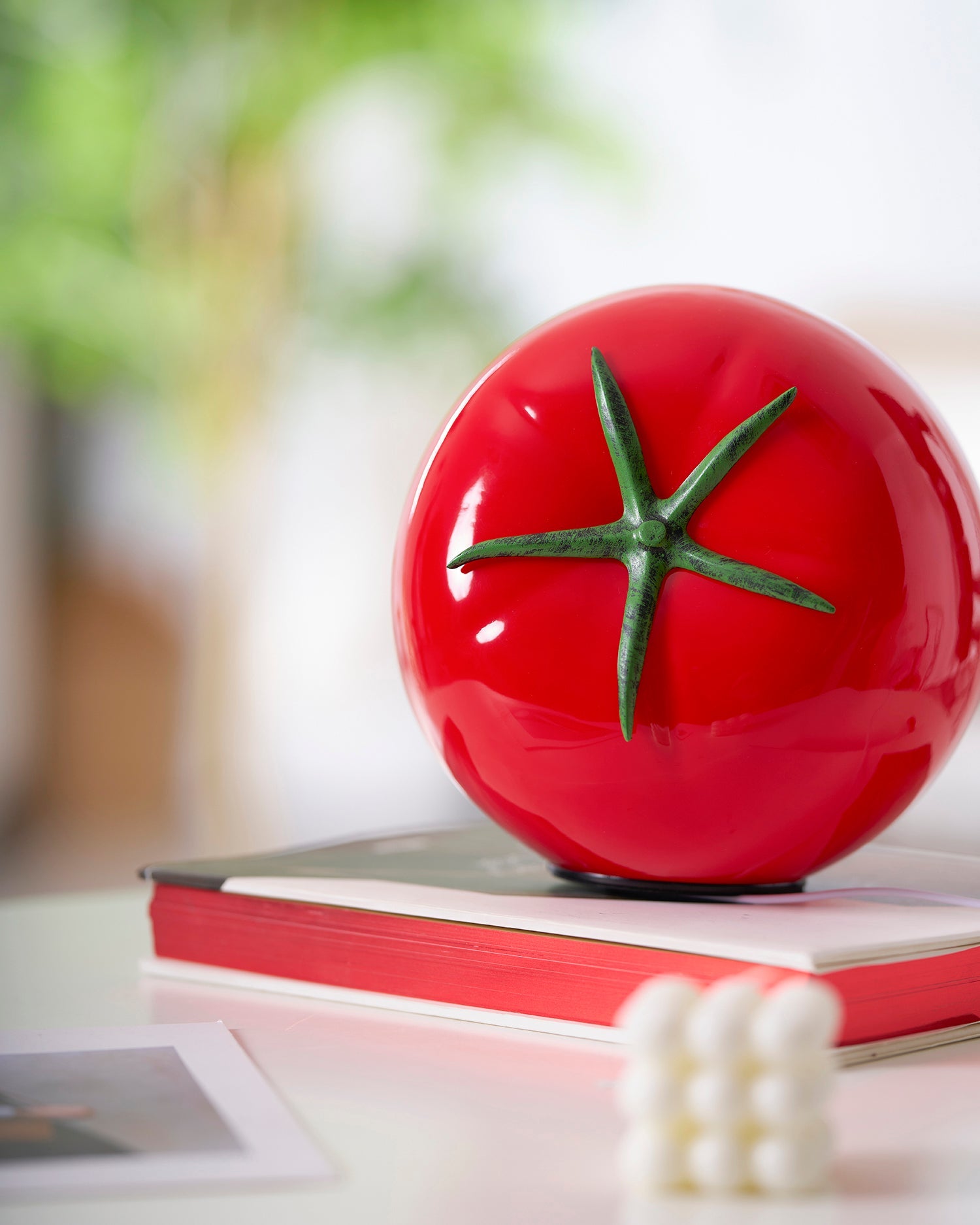 RAVENSCROFT TOMATO-RED GLASS LANTERN