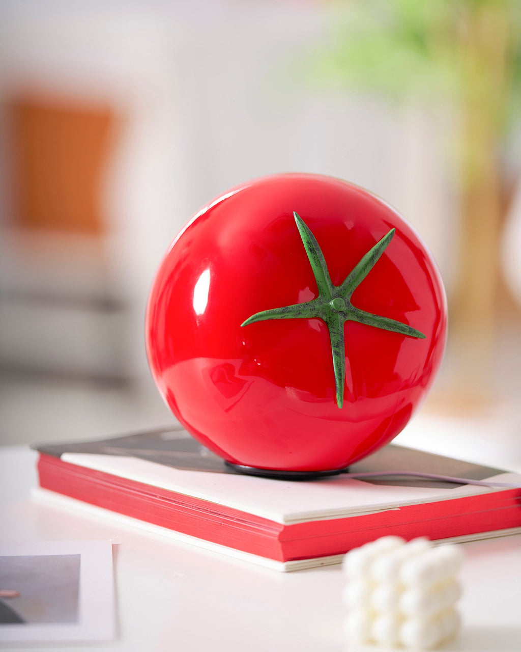 RAVENSCROFT TOMATO-RED GLASS LANTERN