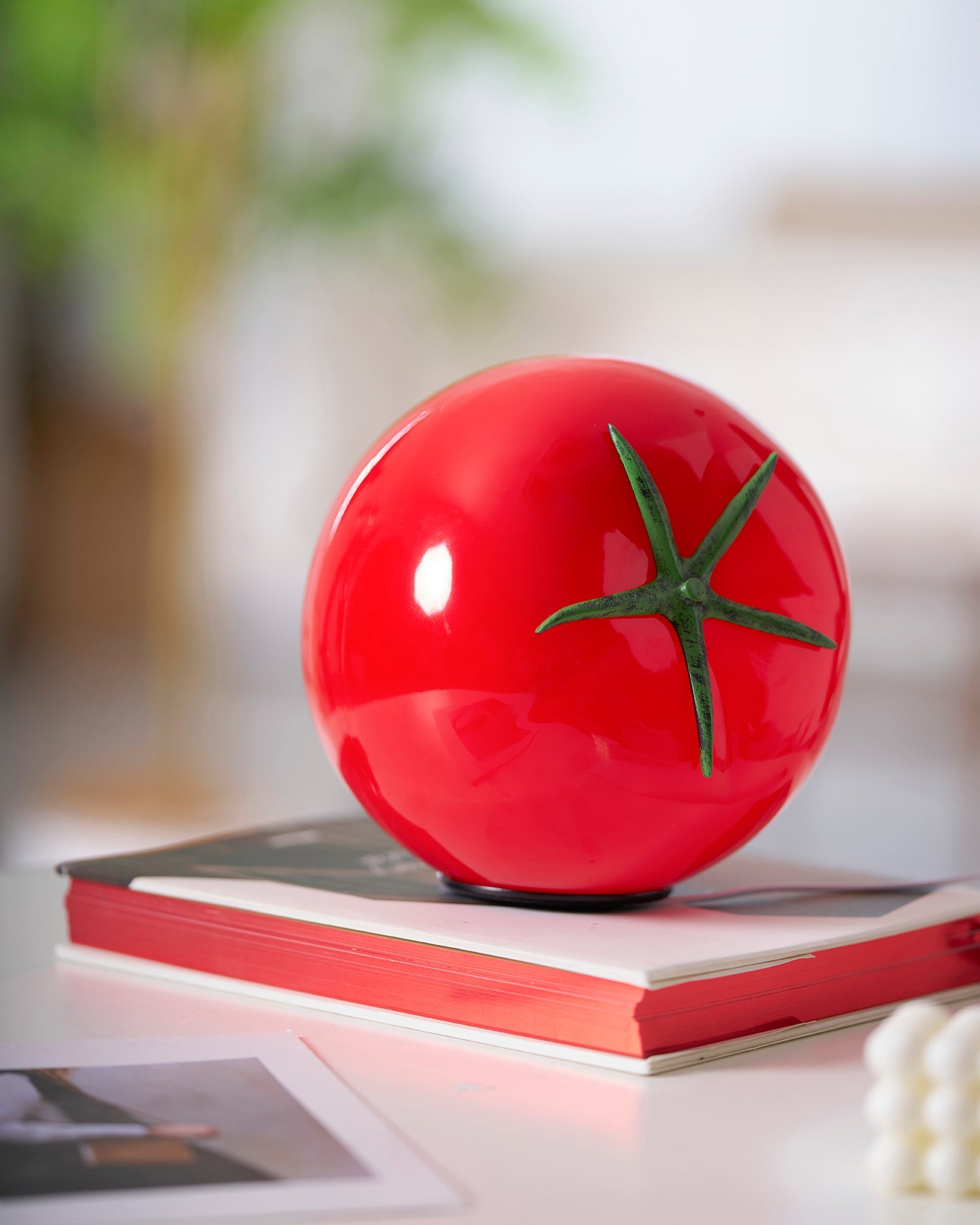 RAVENSCROFT TOMATO-RED GLASS LANTERN