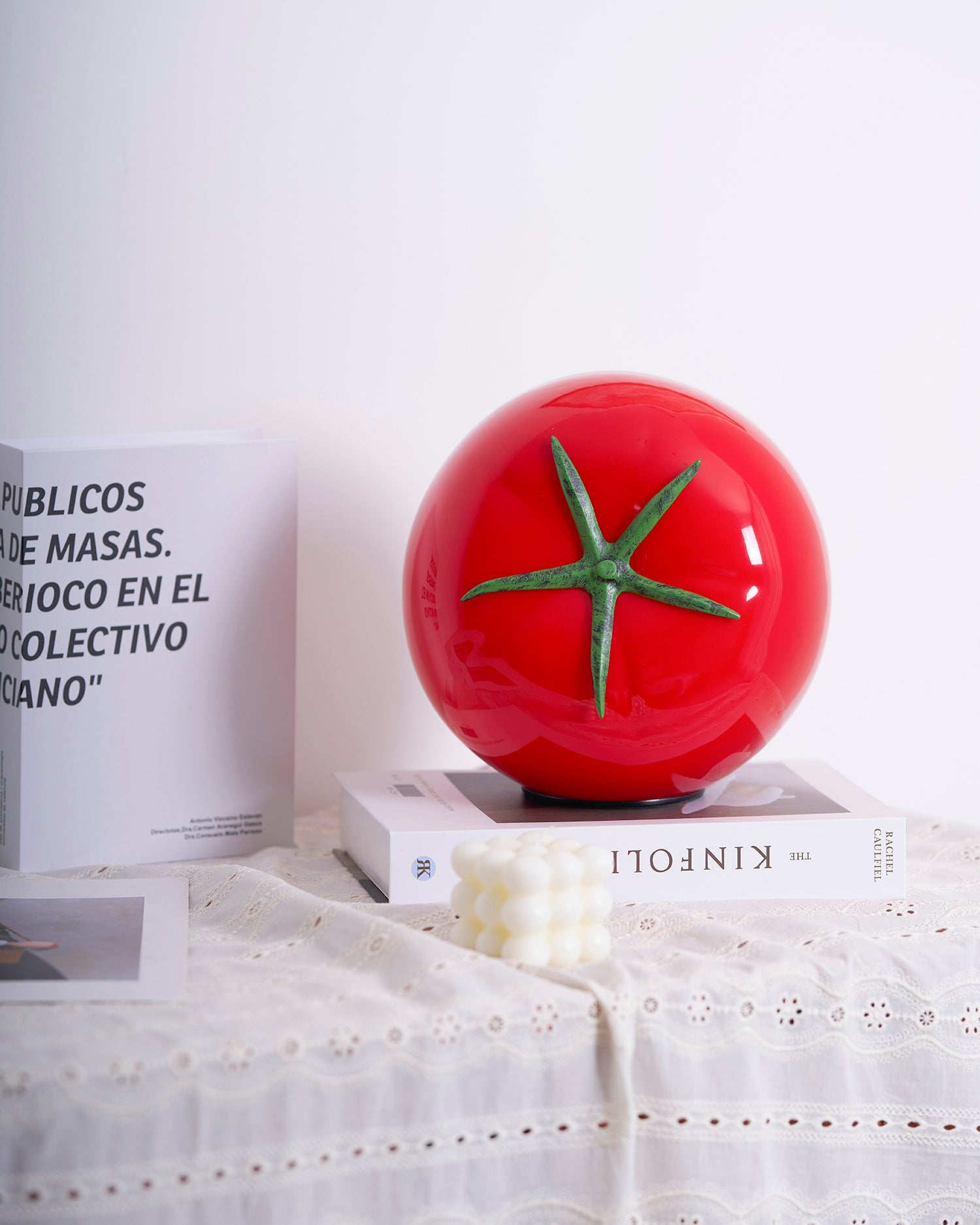 RAVENSCROFT TOMATO-RED GLASS LANTERN