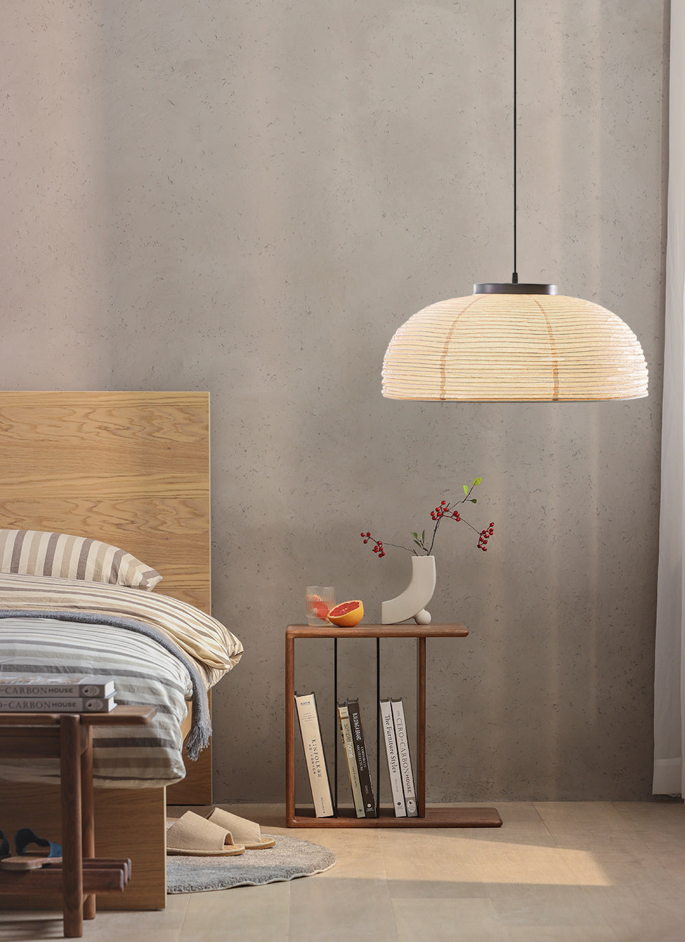 FENWICK FROSTED PAPER GLOBE LAMP