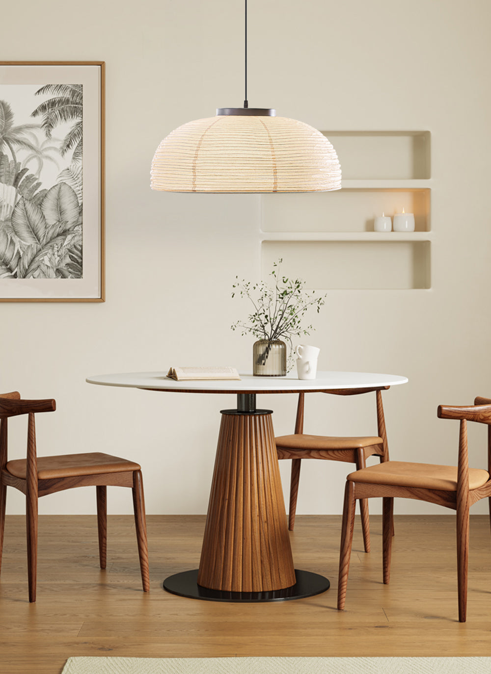 FENWICK FROSTED PAPER GLOBE LAMP