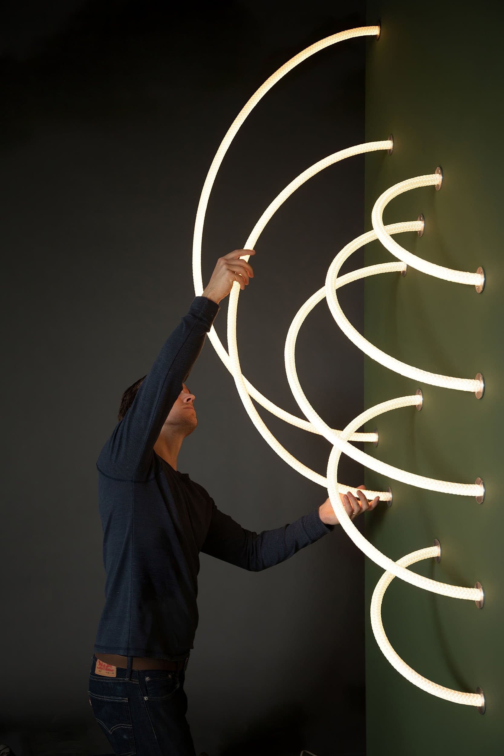 WINTHROP MODERN RIBBON LED HANGING LIGHT