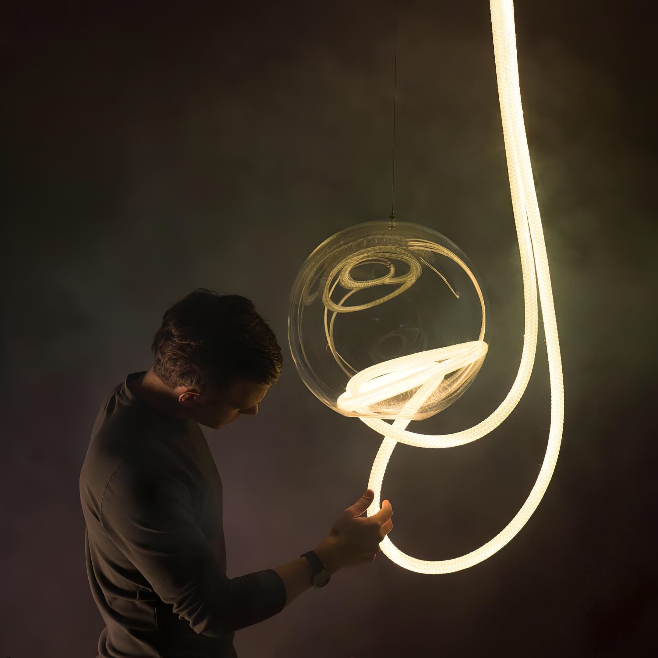 WINTHROP MODERN RIBBON LED HANGING LIGHT