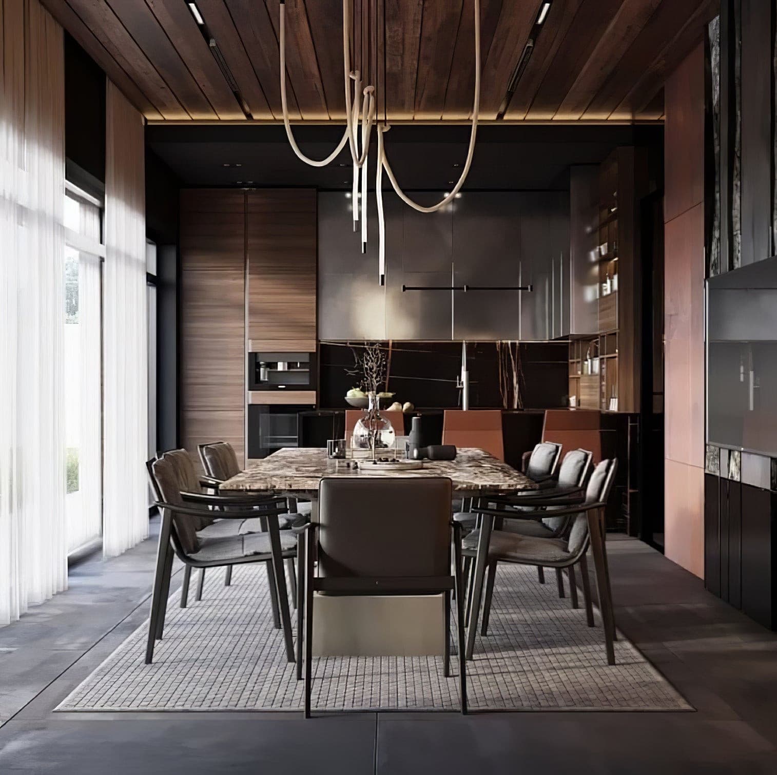 WINTHROP MODERN RIBBON LED HANGING LIGHT