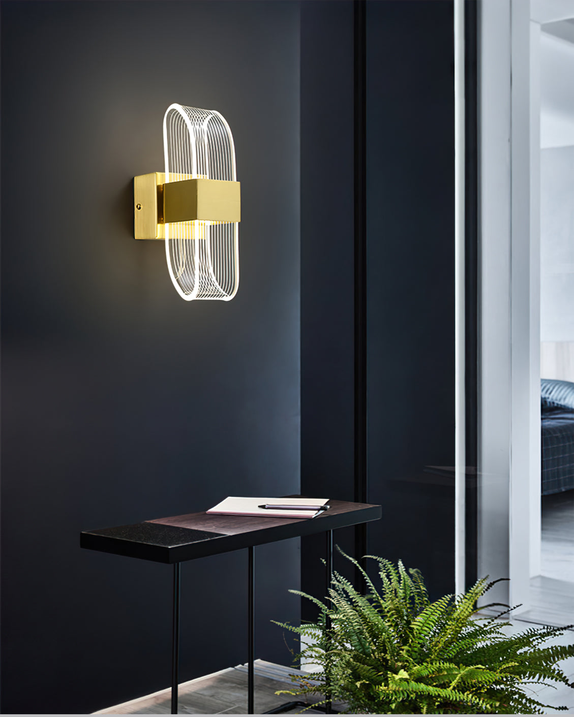 WINTERBOURNE CRYSTAL GLOW WALL SCONCE