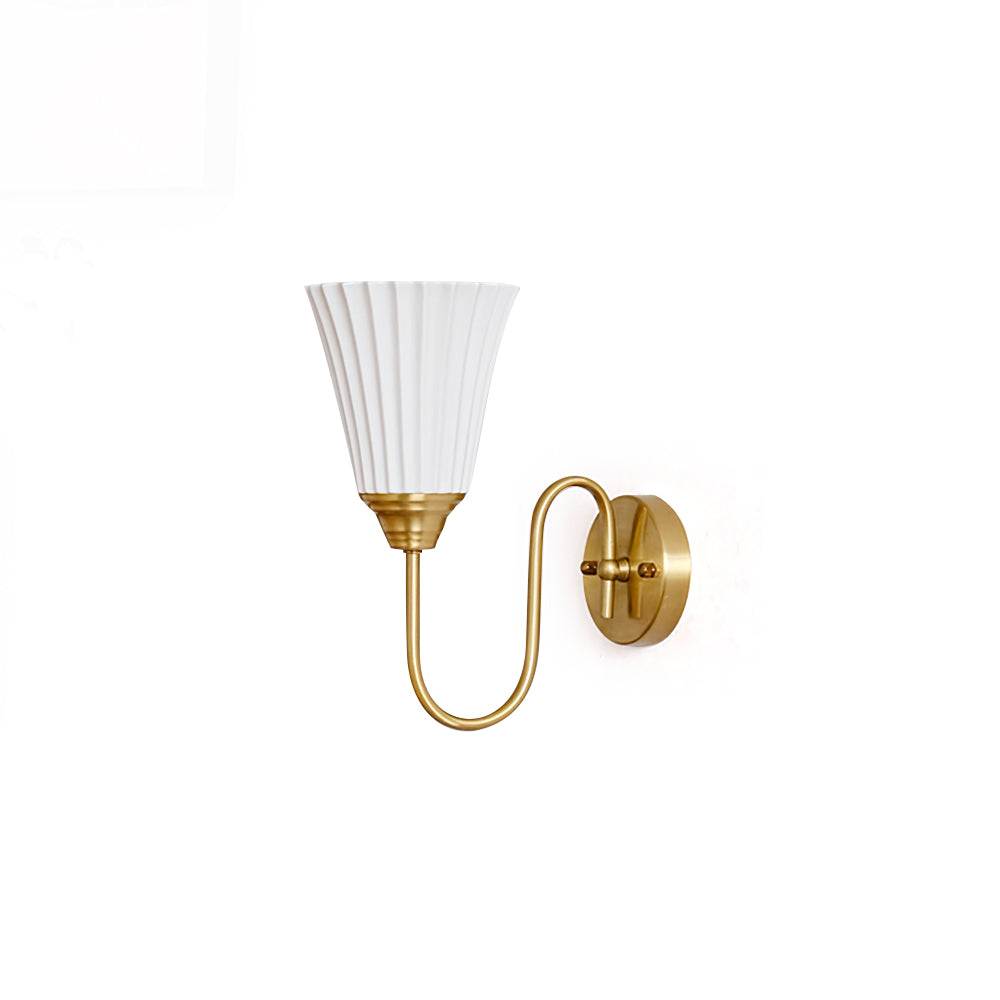 CHARLESTON HORN SHAPED CERAMIC SCONCE