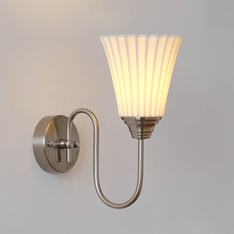 CHARLESTON HORN SHAPED CERAMIC SCONCE