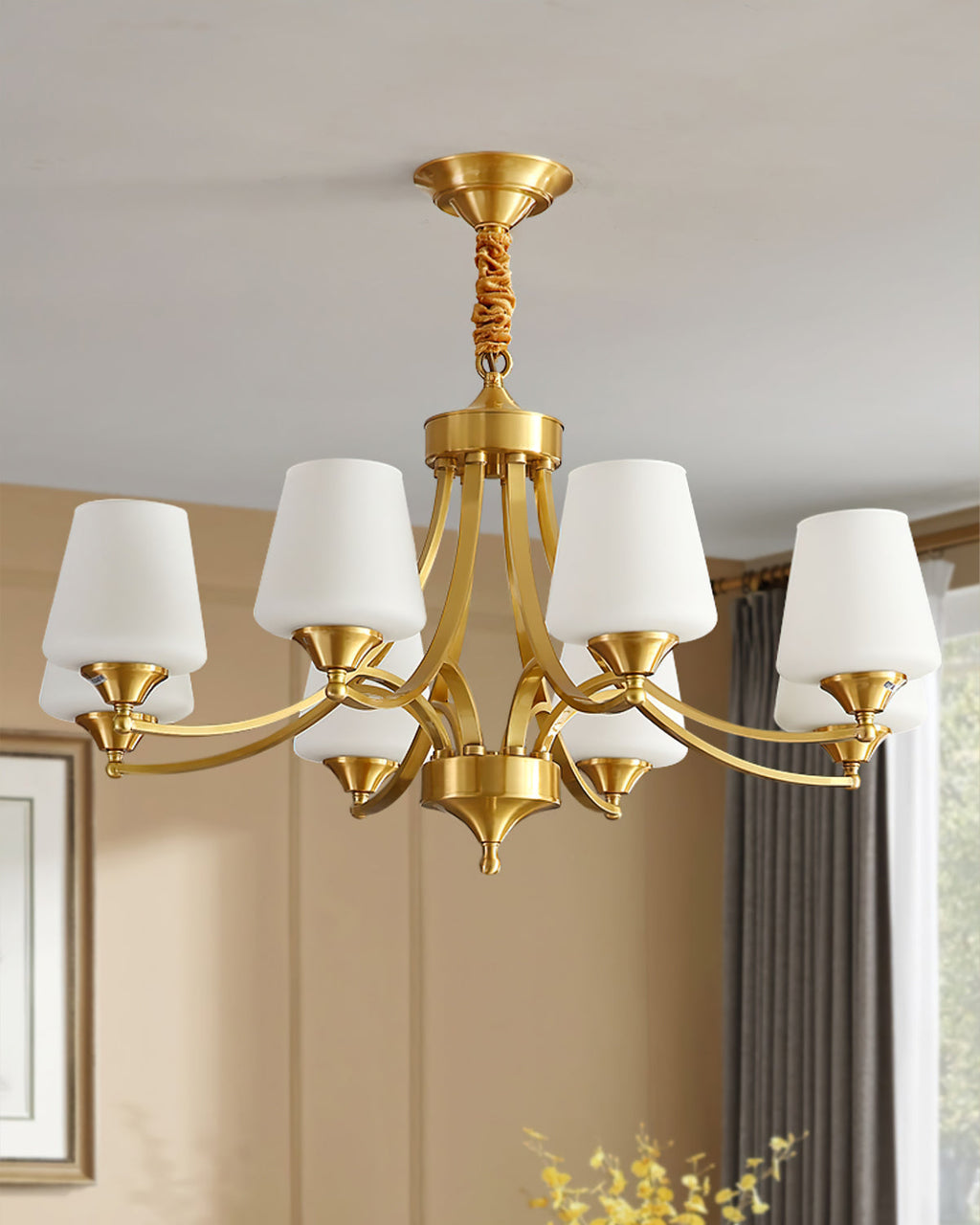 RAVENSHOE CRYSTAL DRAPED LIGHTING FIXTURE