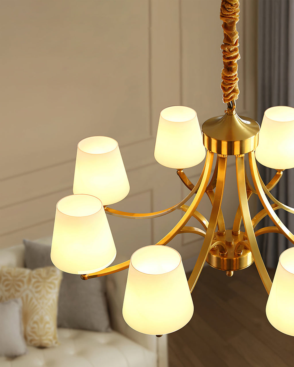 RAVENSHOE CRYSTAL DRAPED LIGHTING FIXTURE