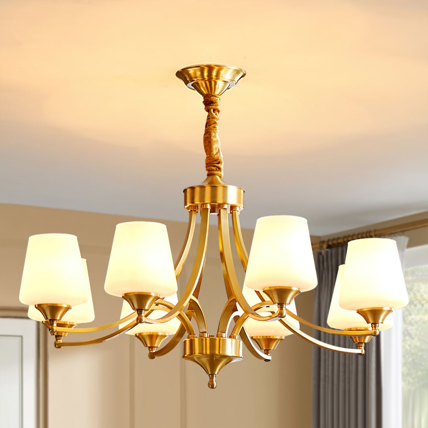 RAVENSHOE CRYSTAL DRAPED LIGHTING FIXTURE