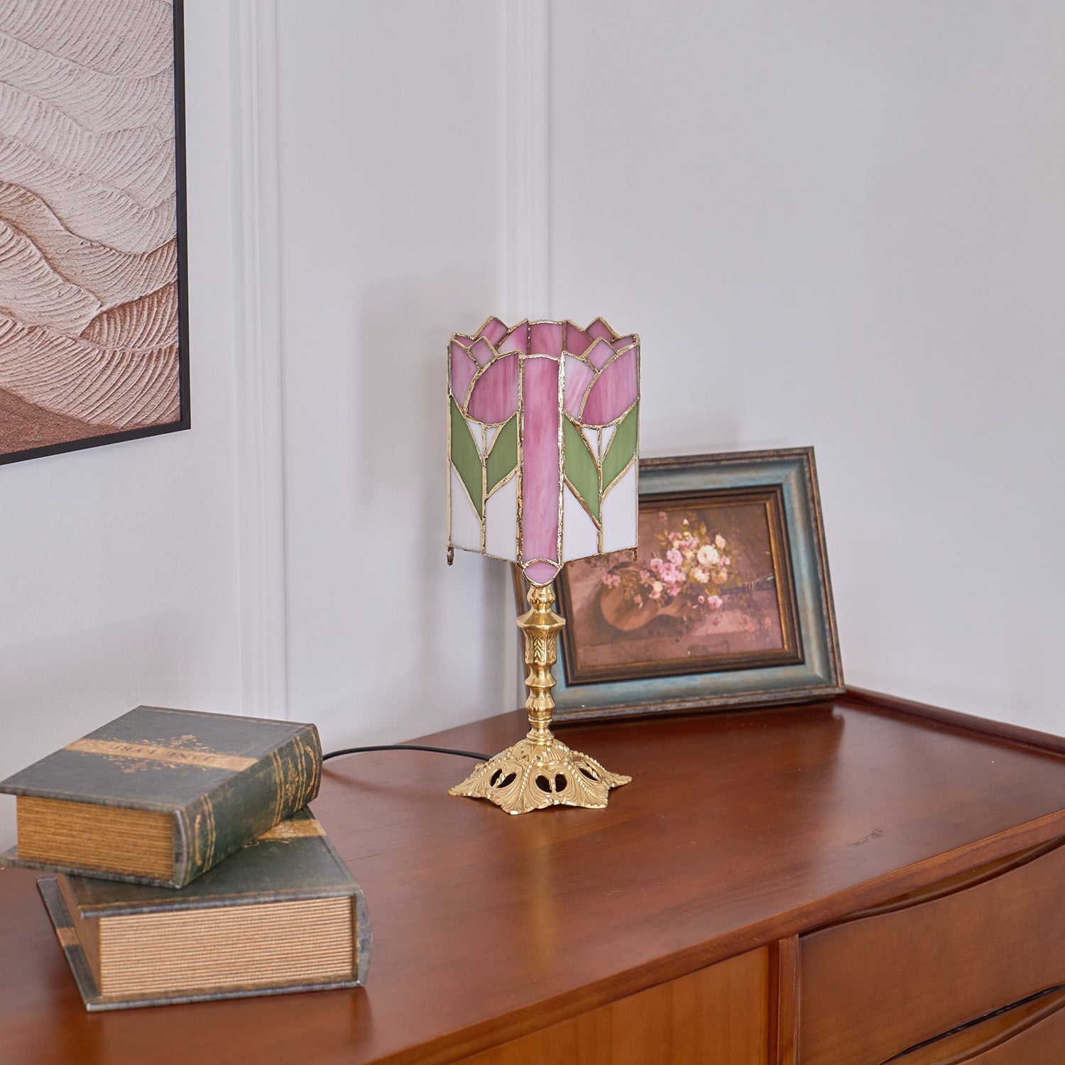 CHARLESTON BLOOMING GLASS TABLE LANTERN
