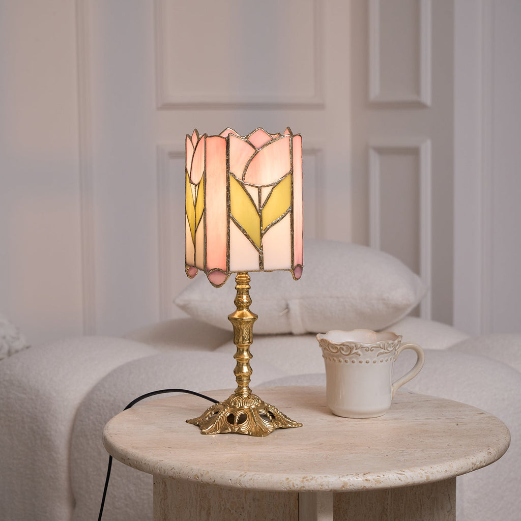 CHARLESTON BLOOMING GLASS TABLE LANTERN