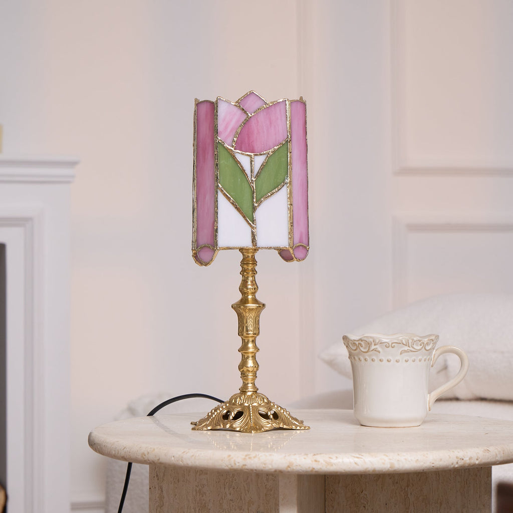 CHARLESTON BLOOMING GLASS TABLE LANTERN