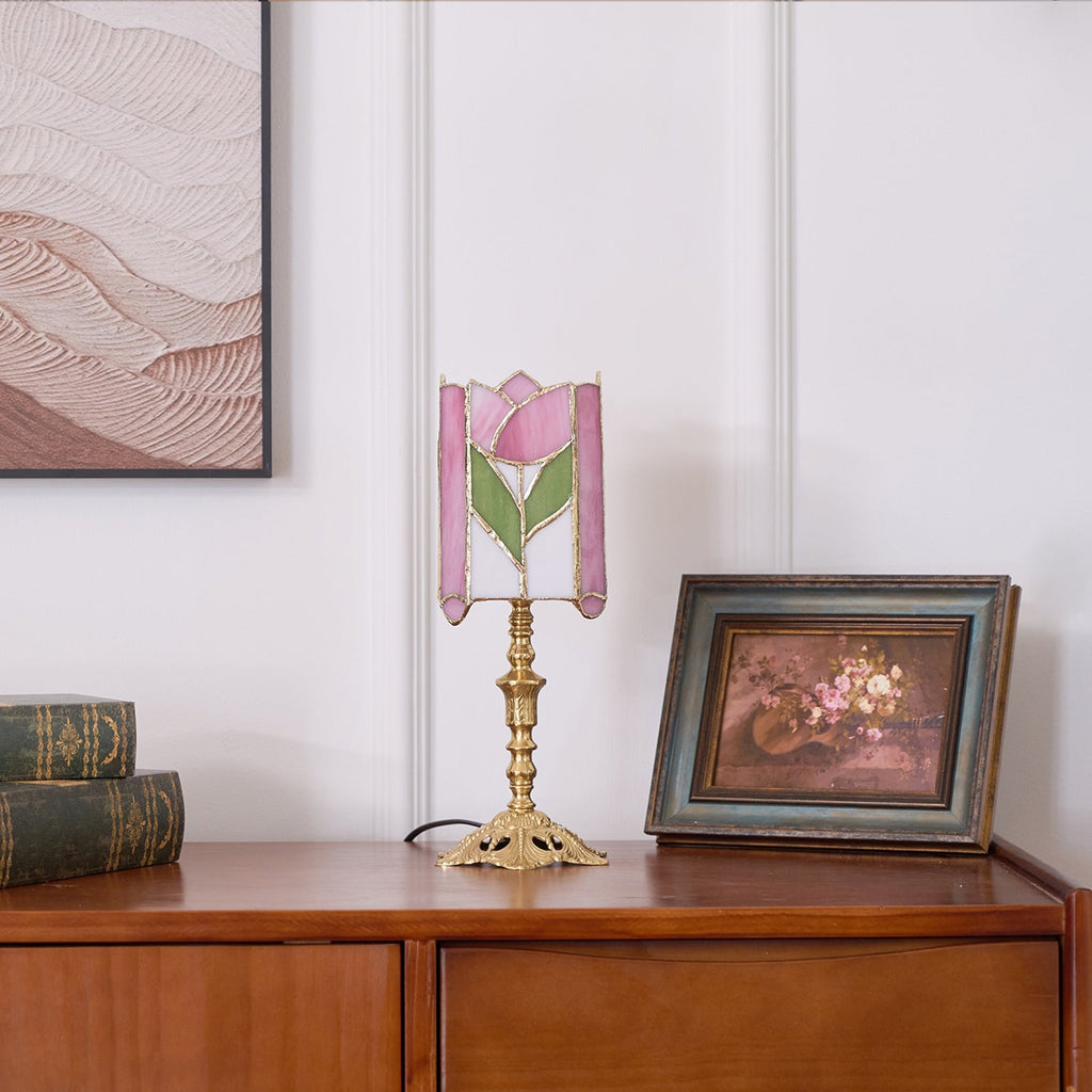 CHARLESTON BLOOMING GLASS TABLE LANTERN