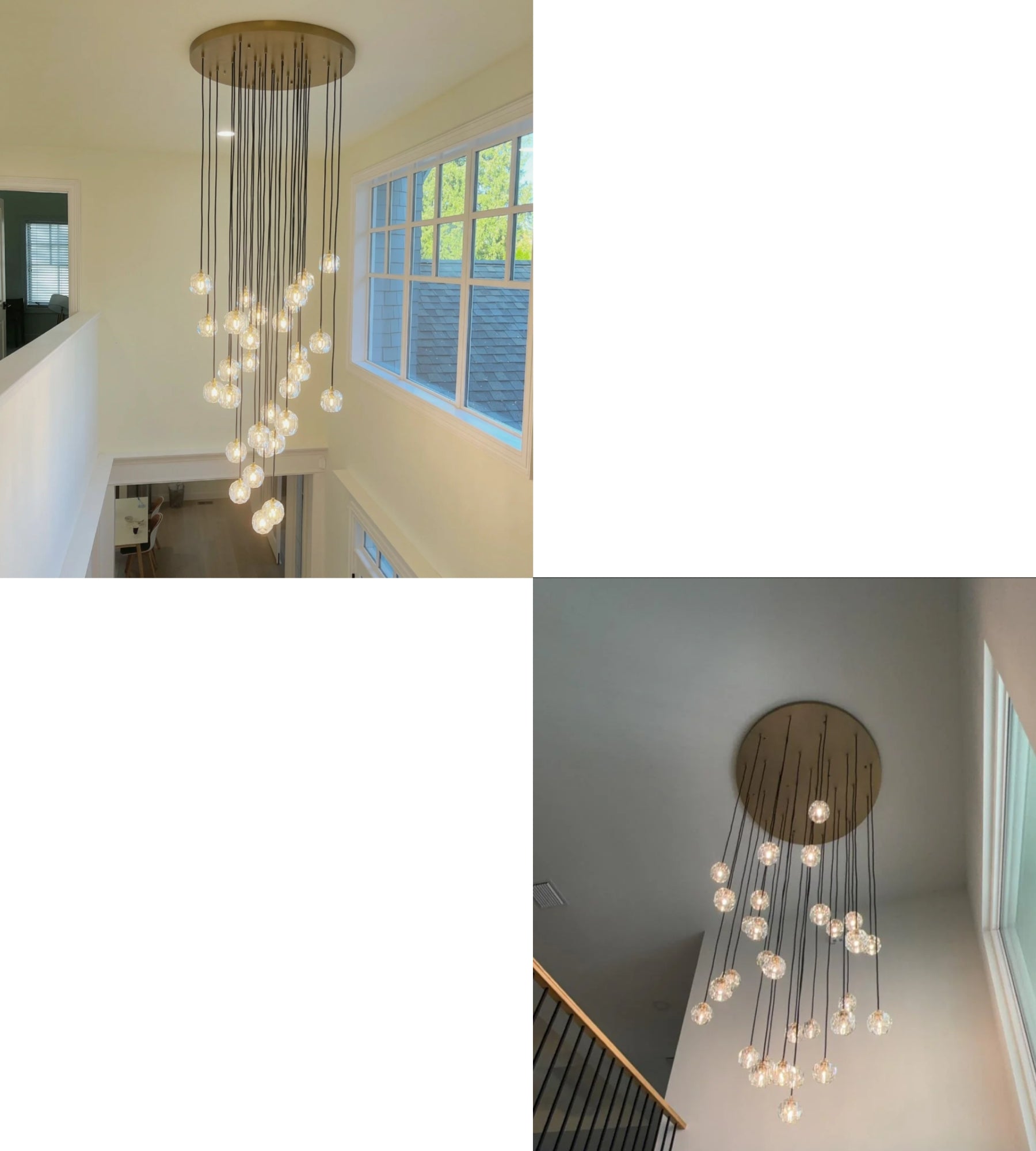 Celestine Crystal Orb Cascade Light Fixture