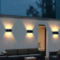WINTHORPE RECTANGULAR SOLAR WALL SCONCE WITH UP/DOWN LIGHTING