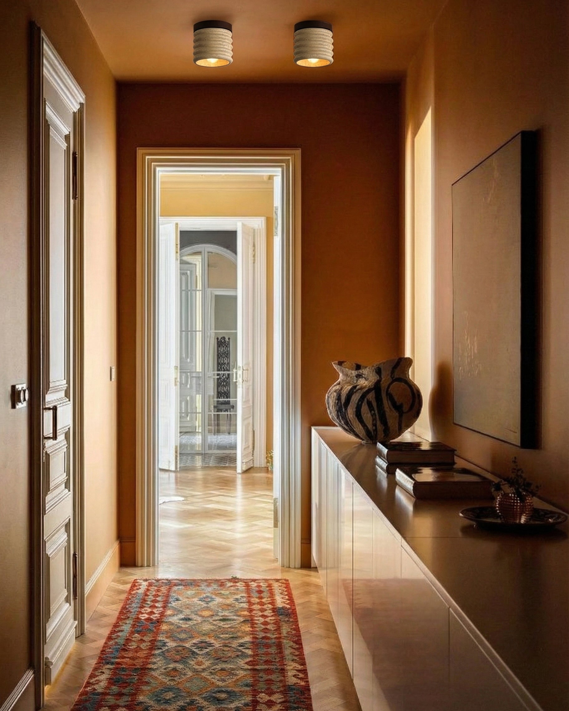 Winthrop Travertine Pendant Illumination