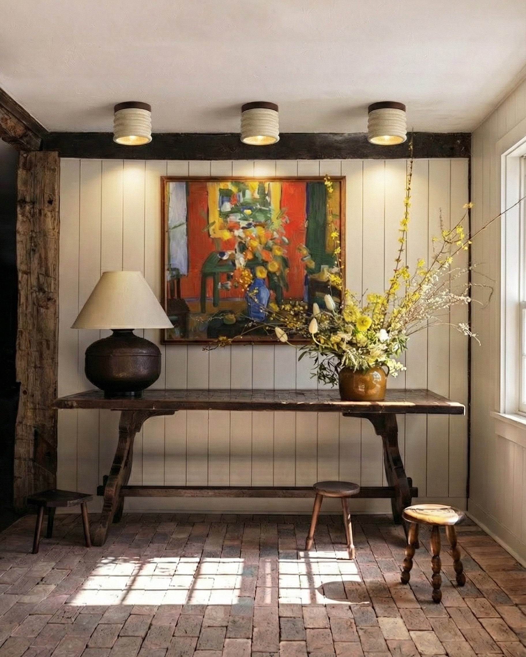 Winthrop Travertine Pendant Illumination
