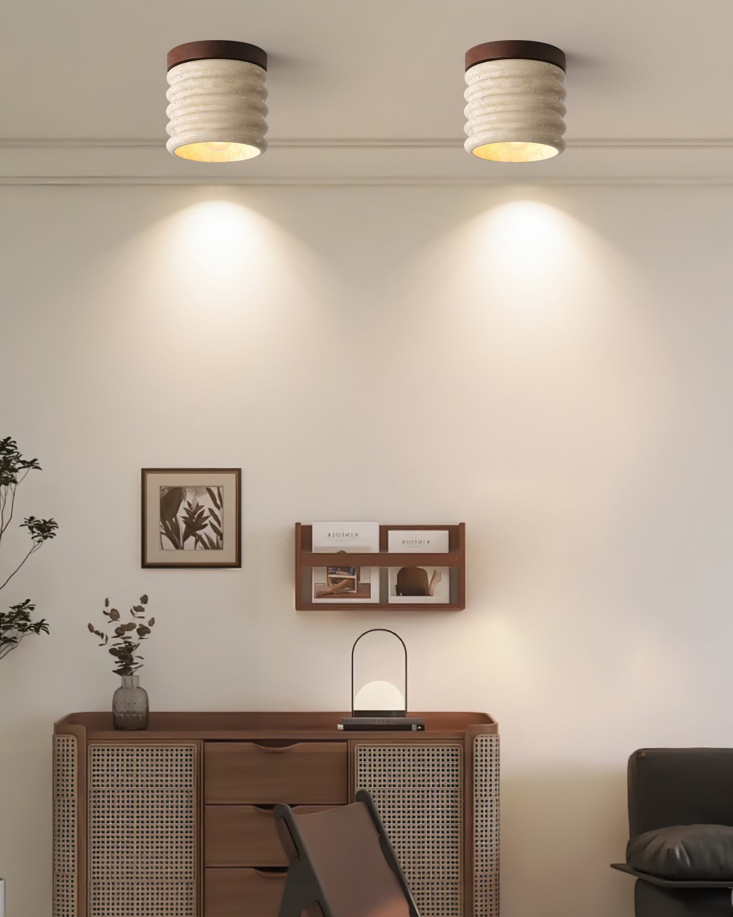 Winthrop Travertine Pendant Illumination