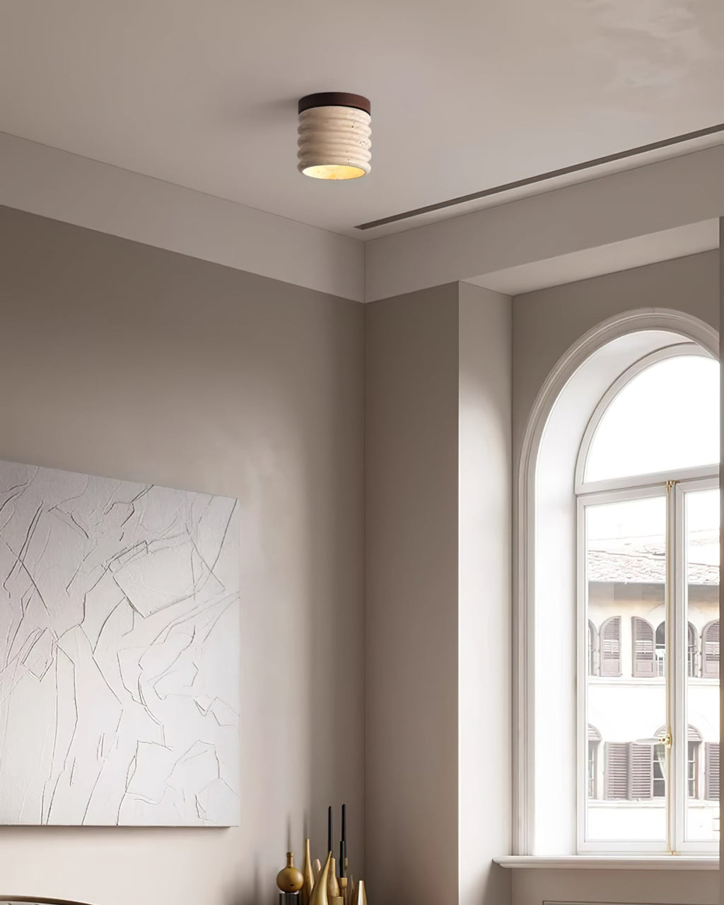 Winthrop Travertine Pendant Illumination