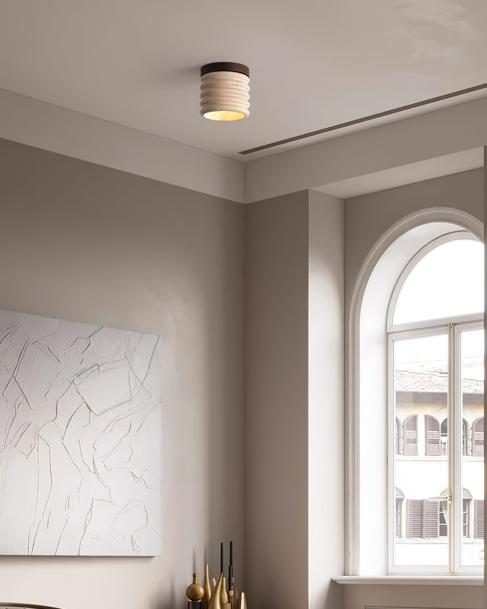 Winthrop Travertine Pendant Illumination