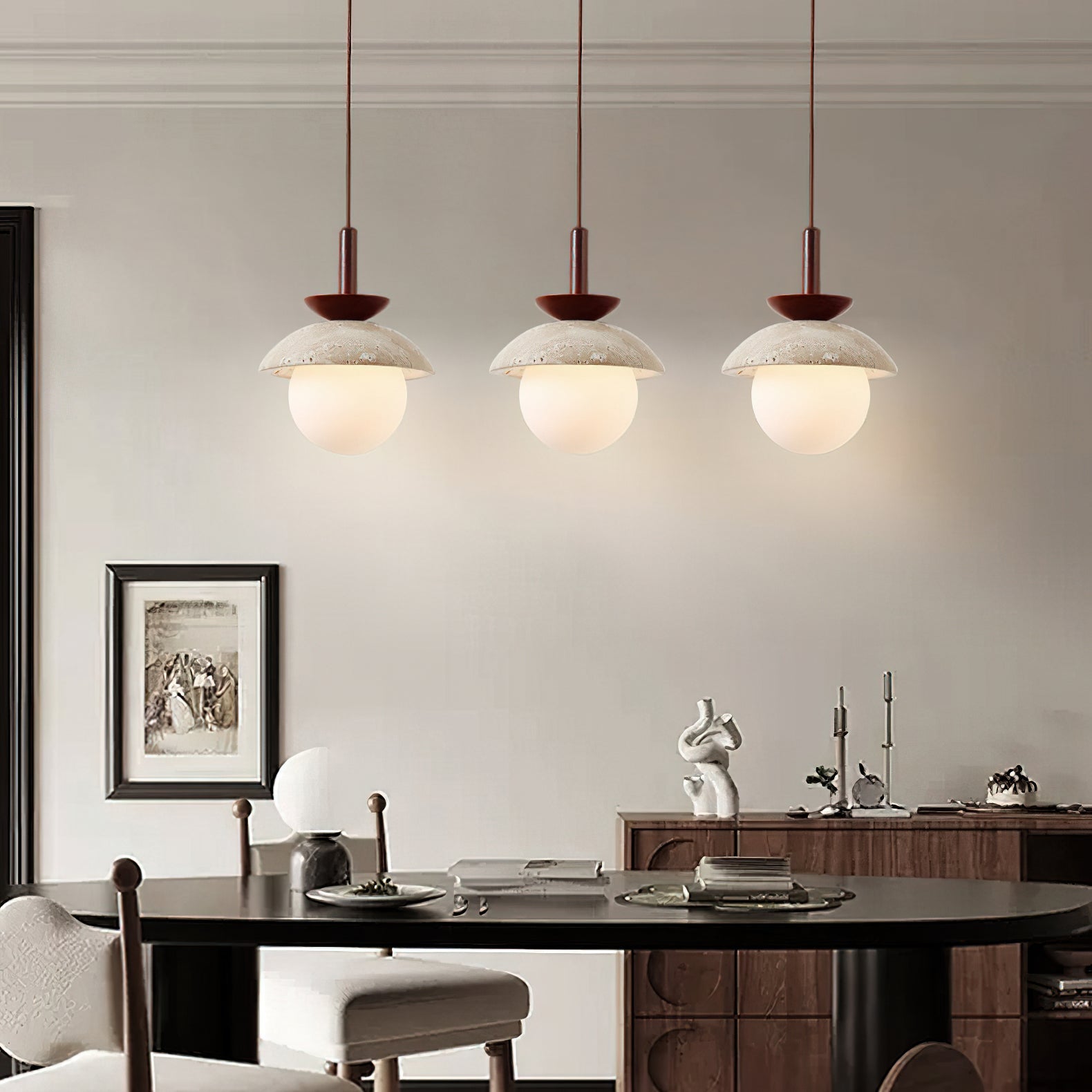 WINTHROP GLASS DROPLET HANGING LAMP