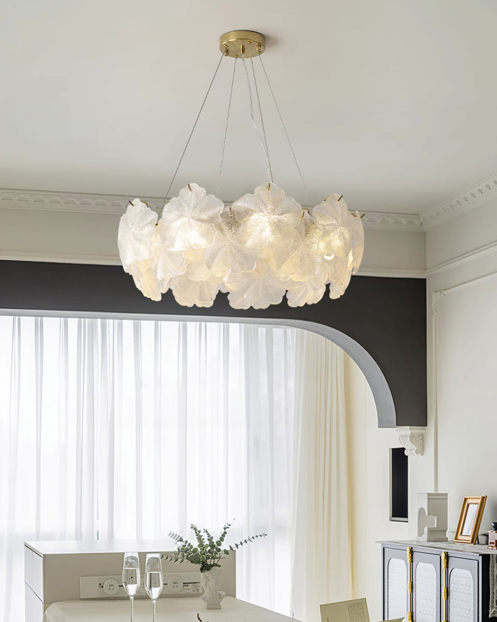 RAVENSDALE CRYSTAL TEARDROP CHANDELIER