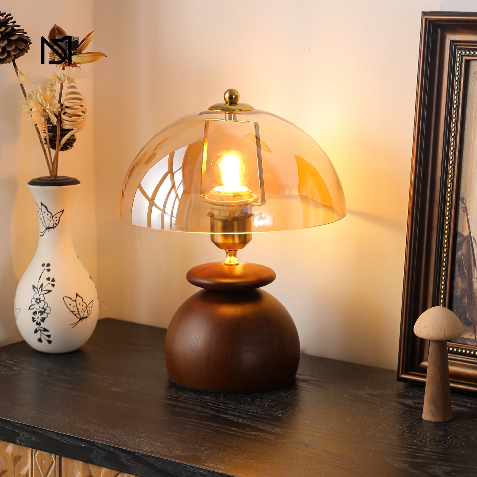 Farnsworth Luminaire with Textured Shade