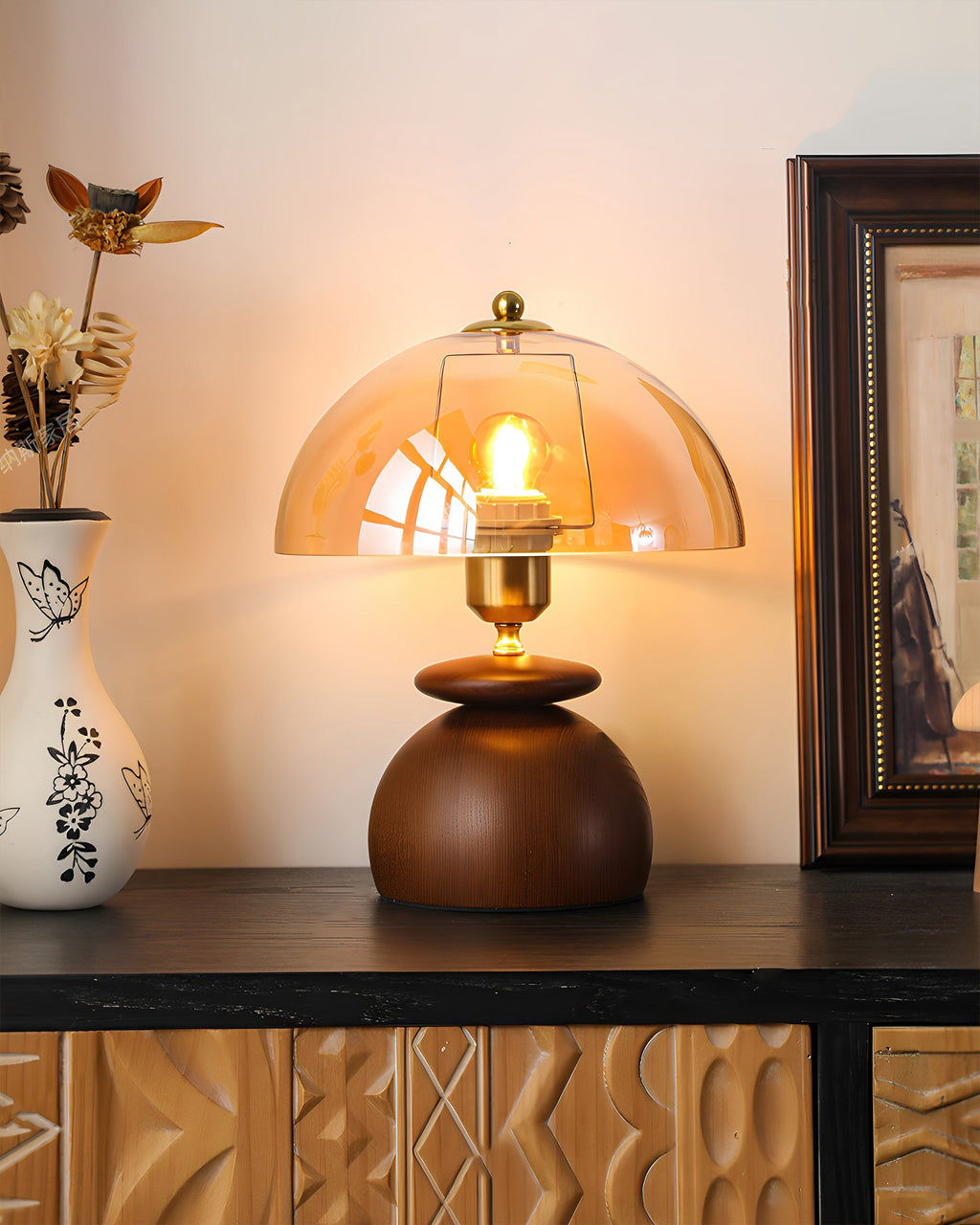 Farnsworth Luminaire with Textured Shade