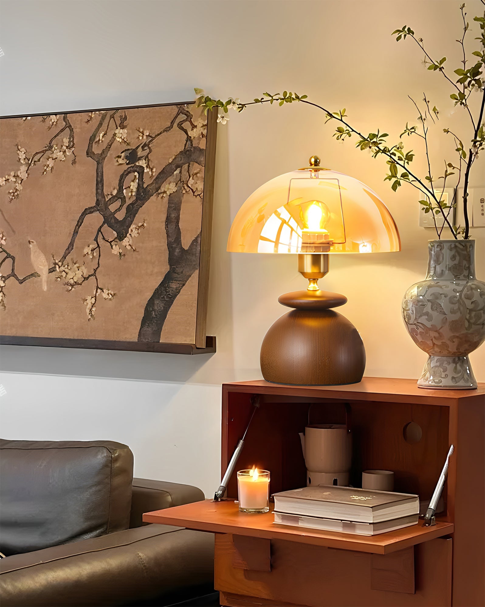 Farnsworth Luminaire with Textured Shade