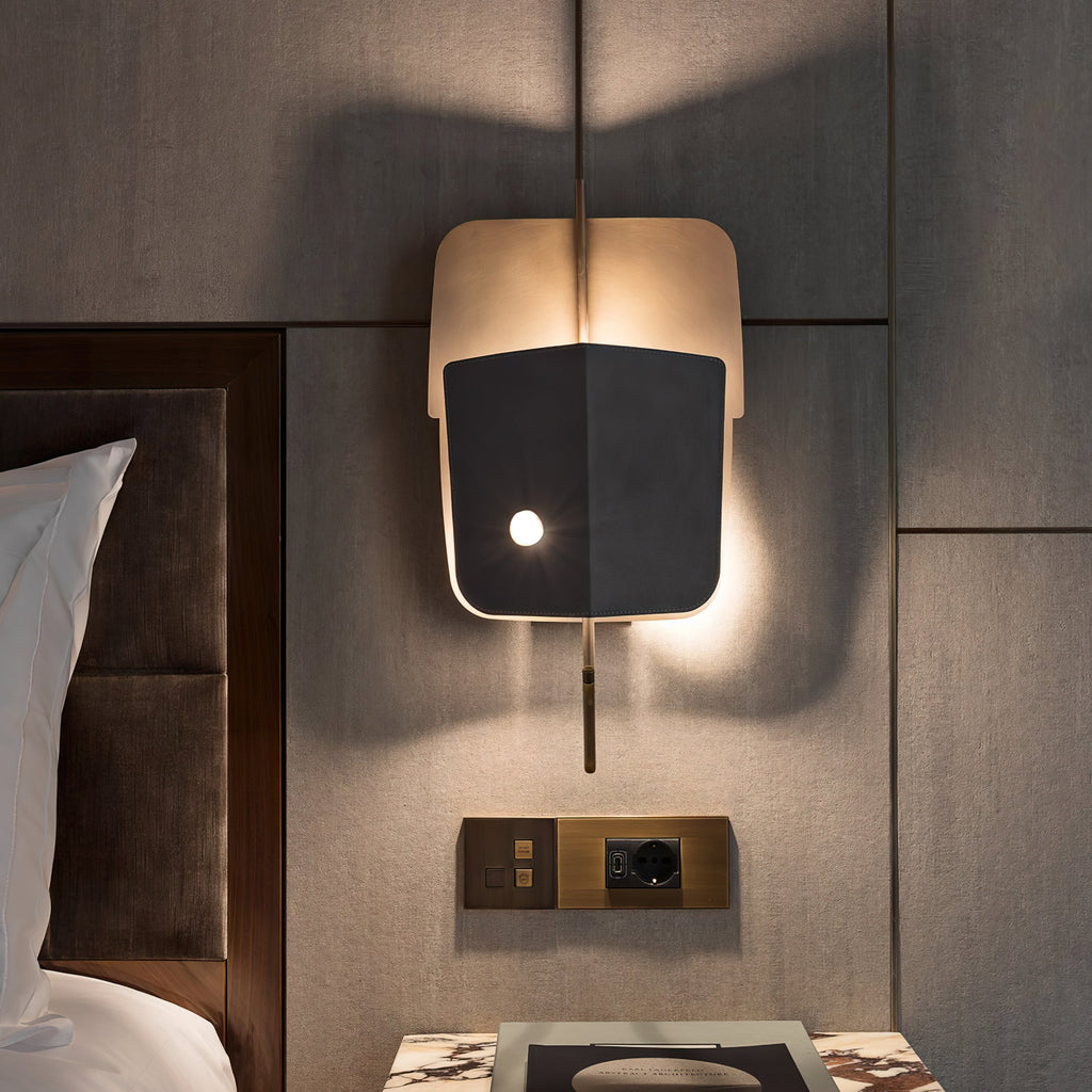FENWICK WOVEN LEATHER WALL SCONCE