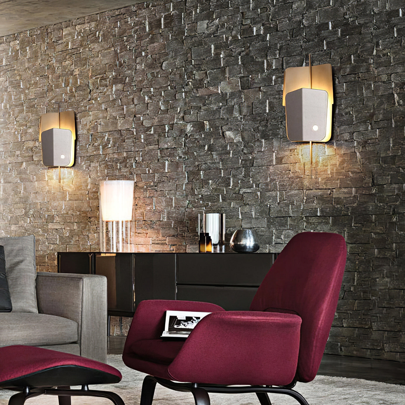 FENWICK WOVEN LEATHER WALL SCONCE