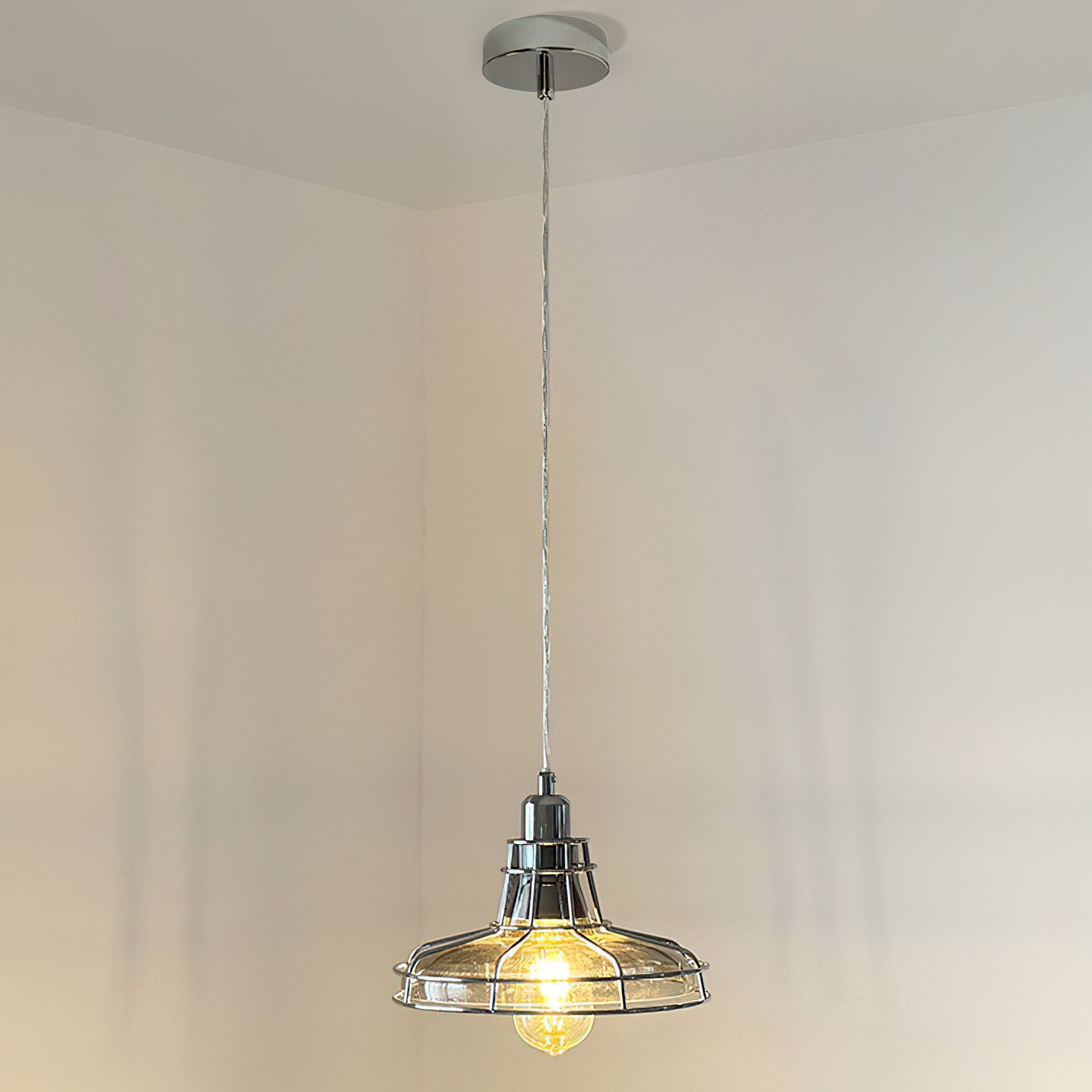 Chesterfield Crystal Globe Pendant
