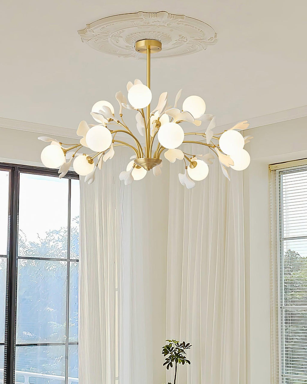 ALDERSON GINGKO LEAF CEILING LUMINAIRE