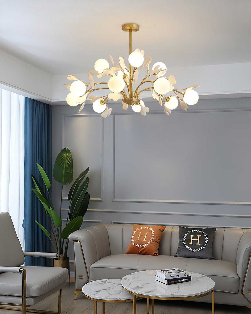 ALDERSON GINGKO LEAF CEILING LUMINAIRE