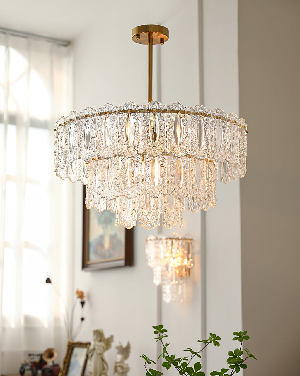 CHARLESTON CRYSTAL DRAPED LIGHTING FIXTURE