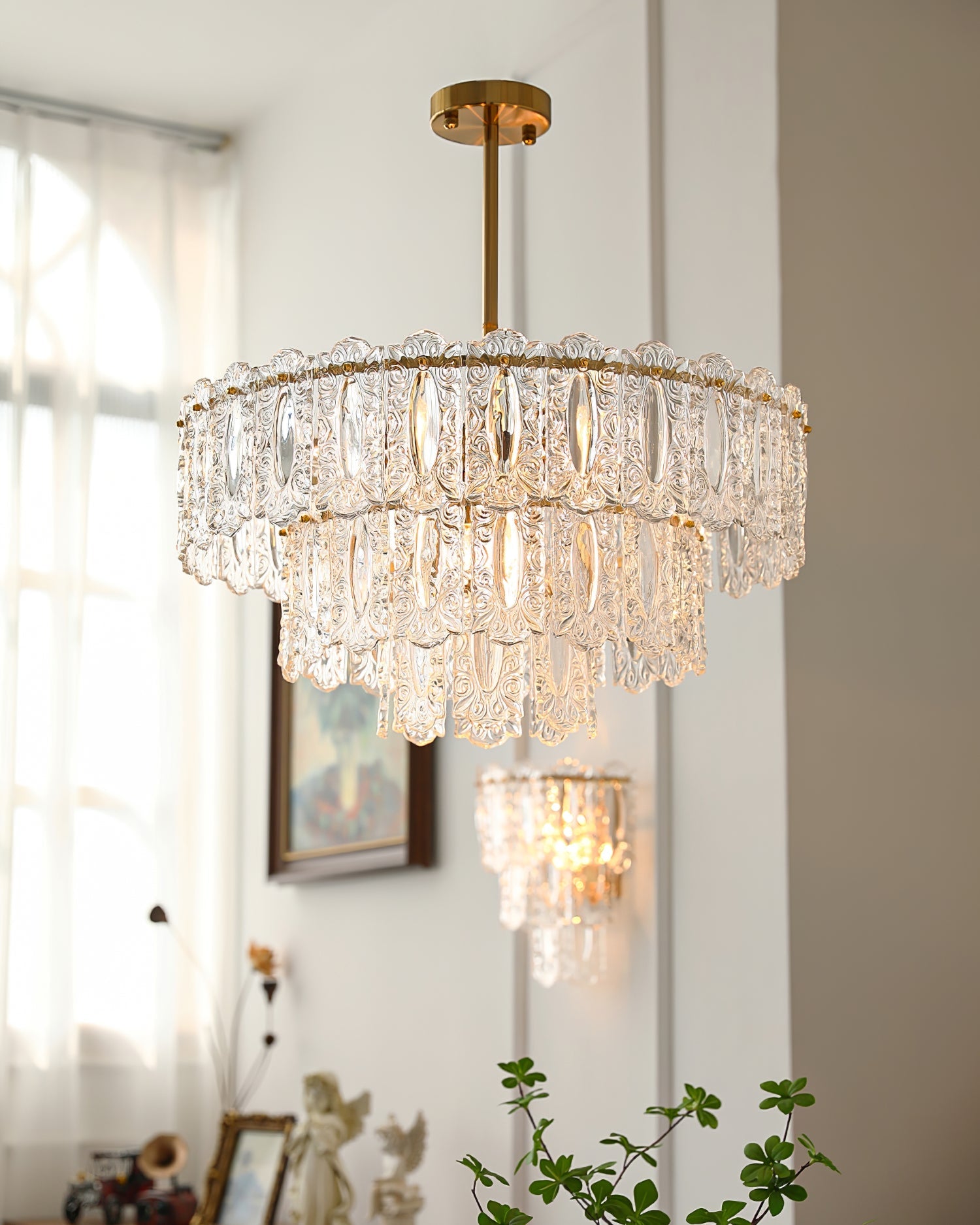 CHARLESTON CRYSTAL DRAPED LIGHTING FIXTURE