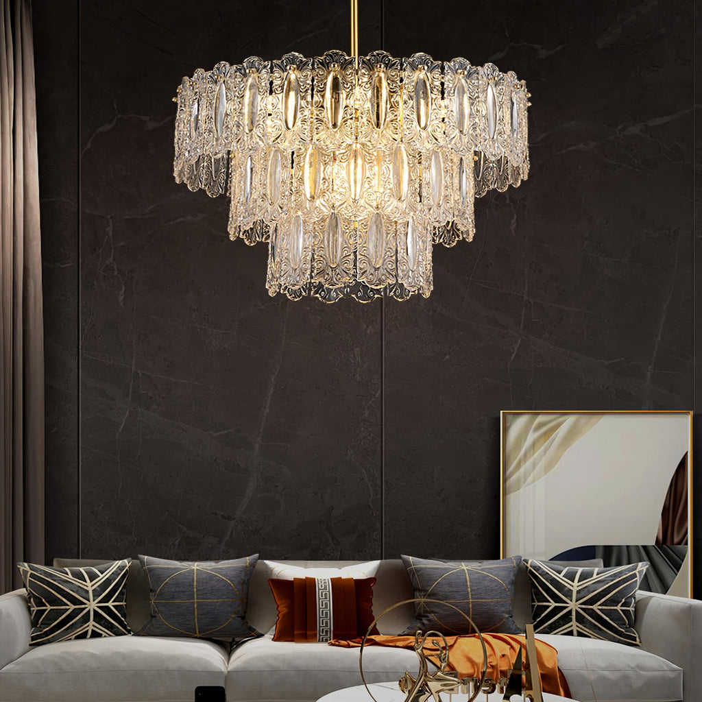 CHARLESTON CRYSTAL DRAPED LIGHTING FIXTURE