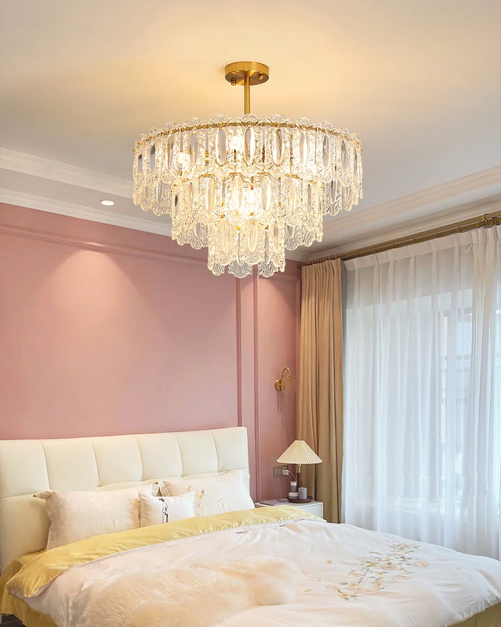 CHARLESTON CRYSTAL DRAPED LIGHTING FIXTURE