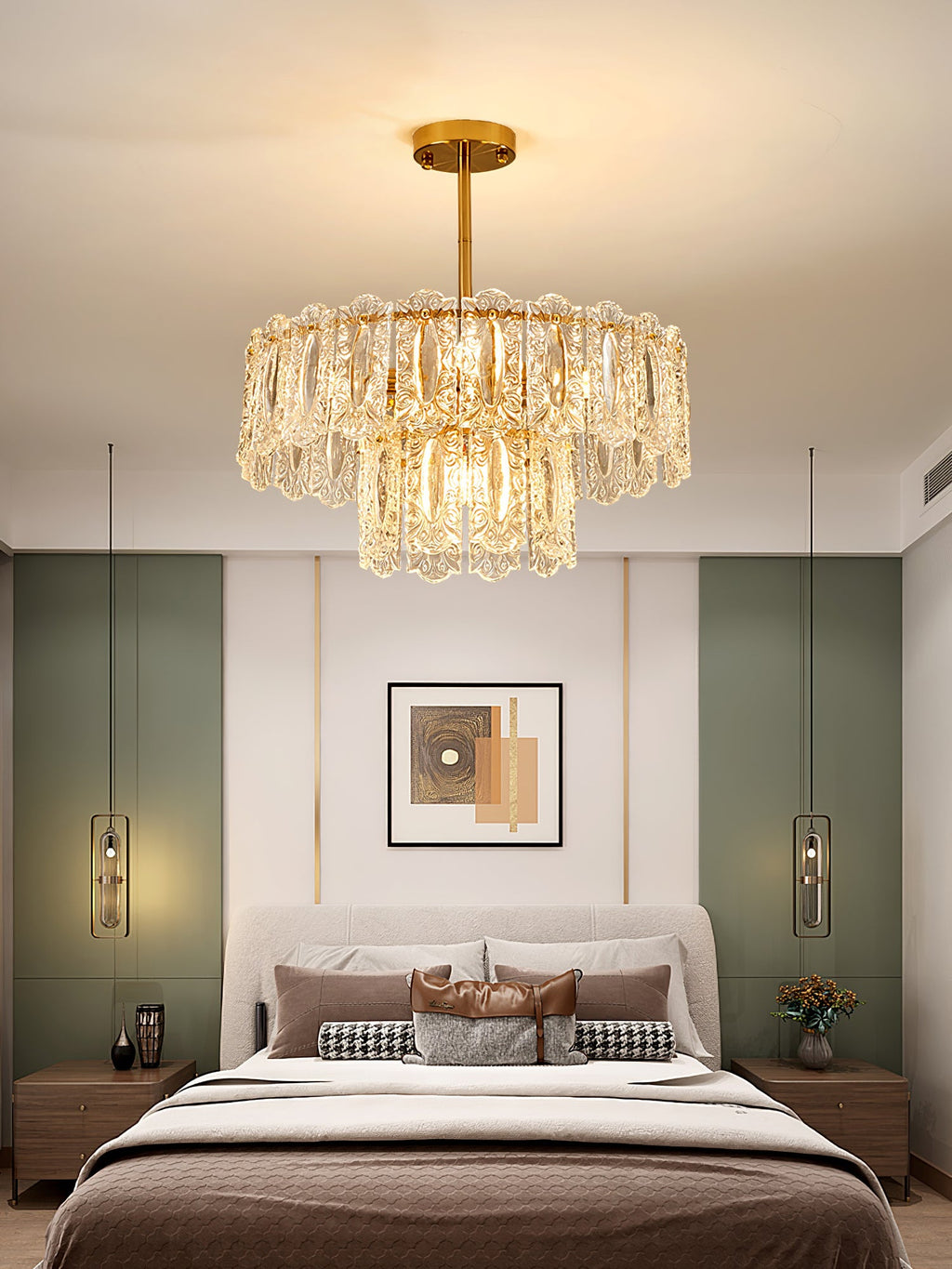 CHARLESTON CRYSTAL DRAPED LIGHTING FIXTURE