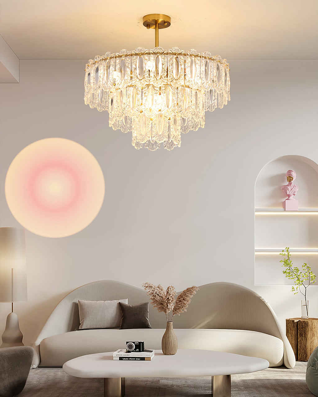 CHARLESTON CRYSTAL DRAPED LIGHTING FIXTURE