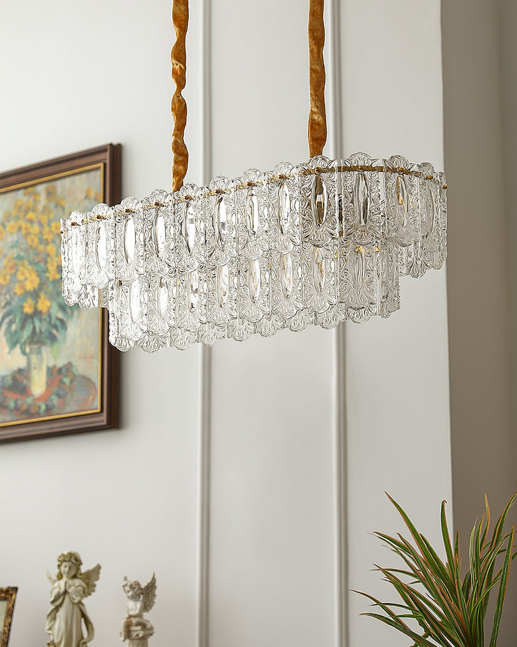 CHARLESTON CRYSTAL DRAPED LIGHTING FIXTURE