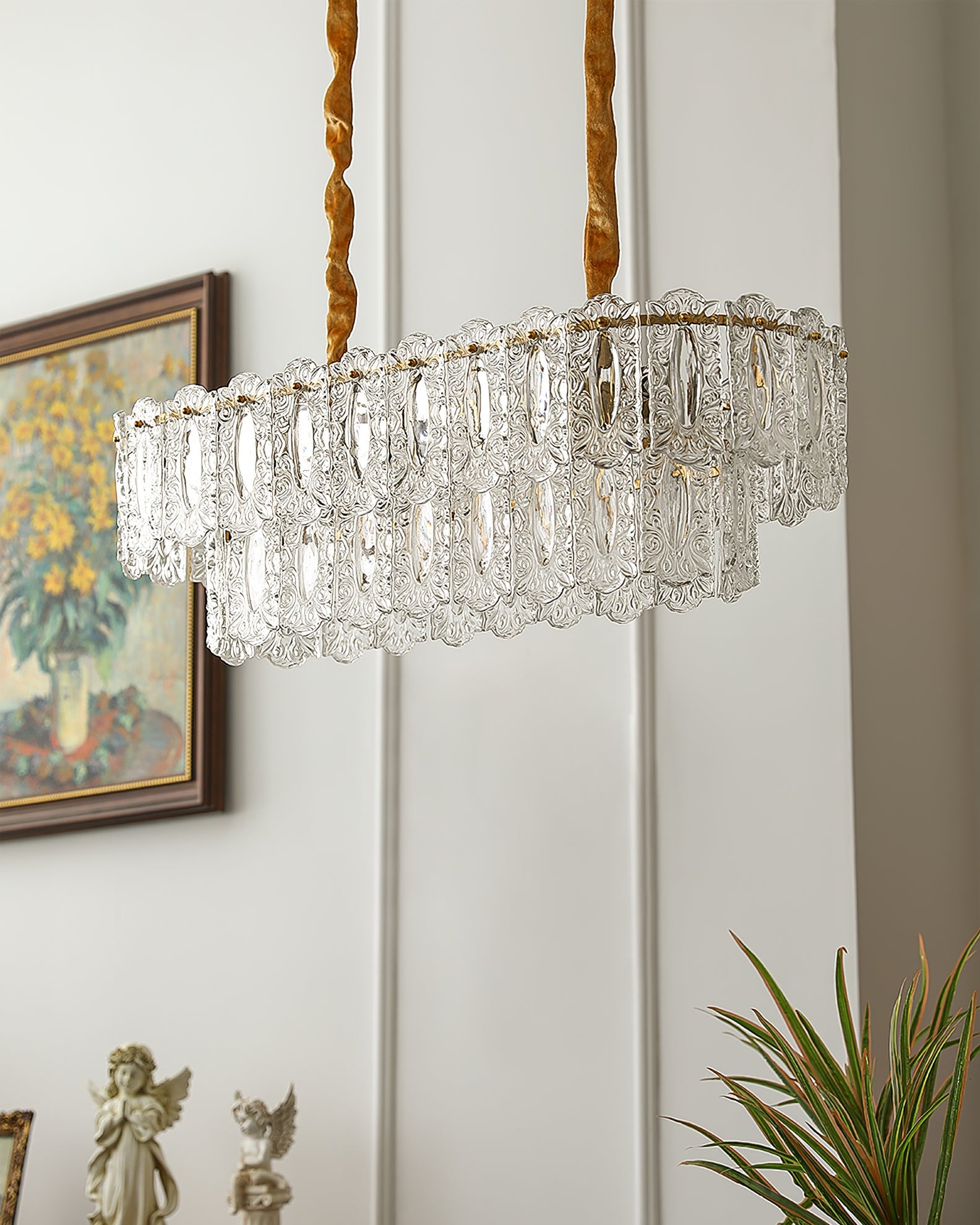 CHARLESTON CRYSTAL DRAPED LIGHTING FIXTURE