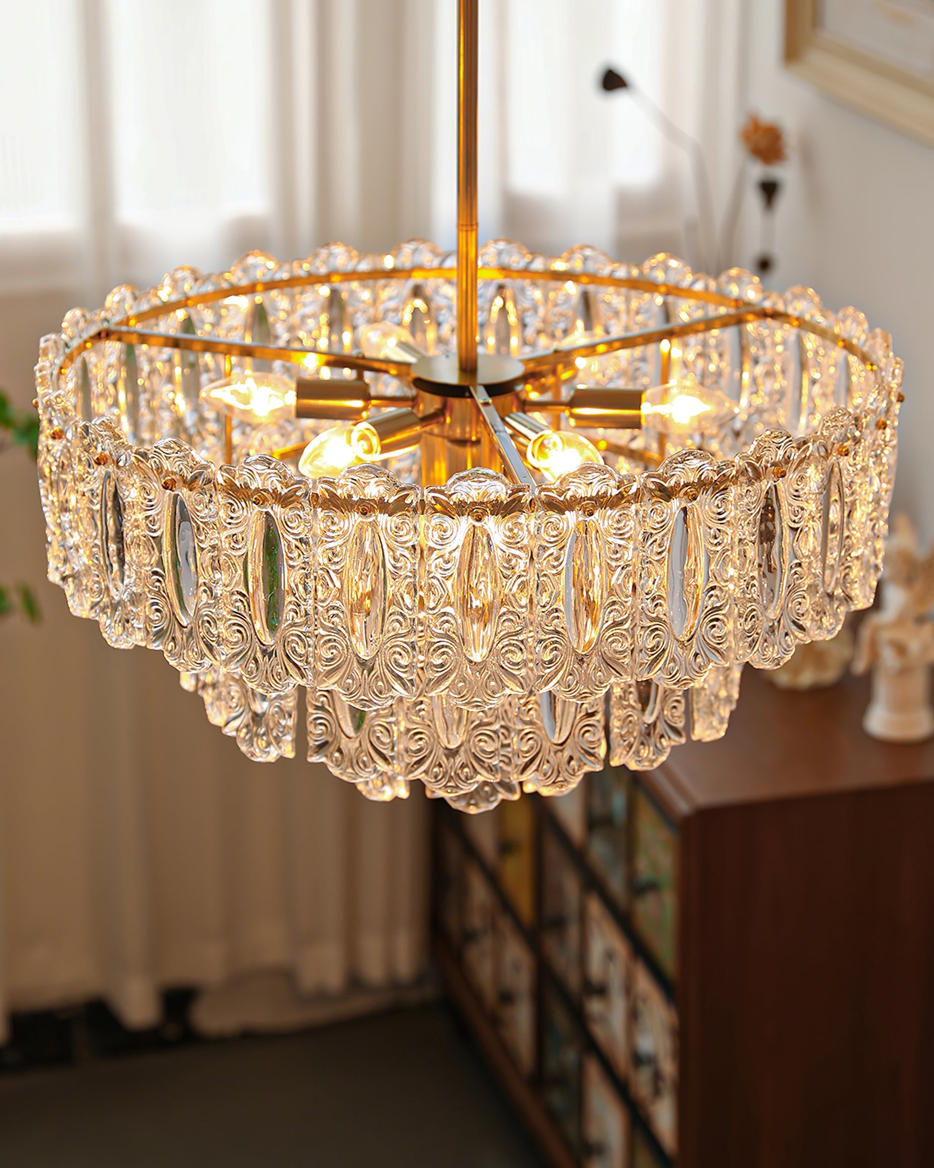 CHARLESTON CRYSTAL DRAPED LIGHTING FIXTURE